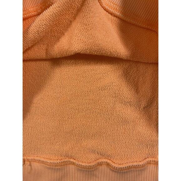 Aerie Sweater Womens Medium Bright Orange Pink Distressed Oversized 3/4 Sleeves - Picture 9 of 14